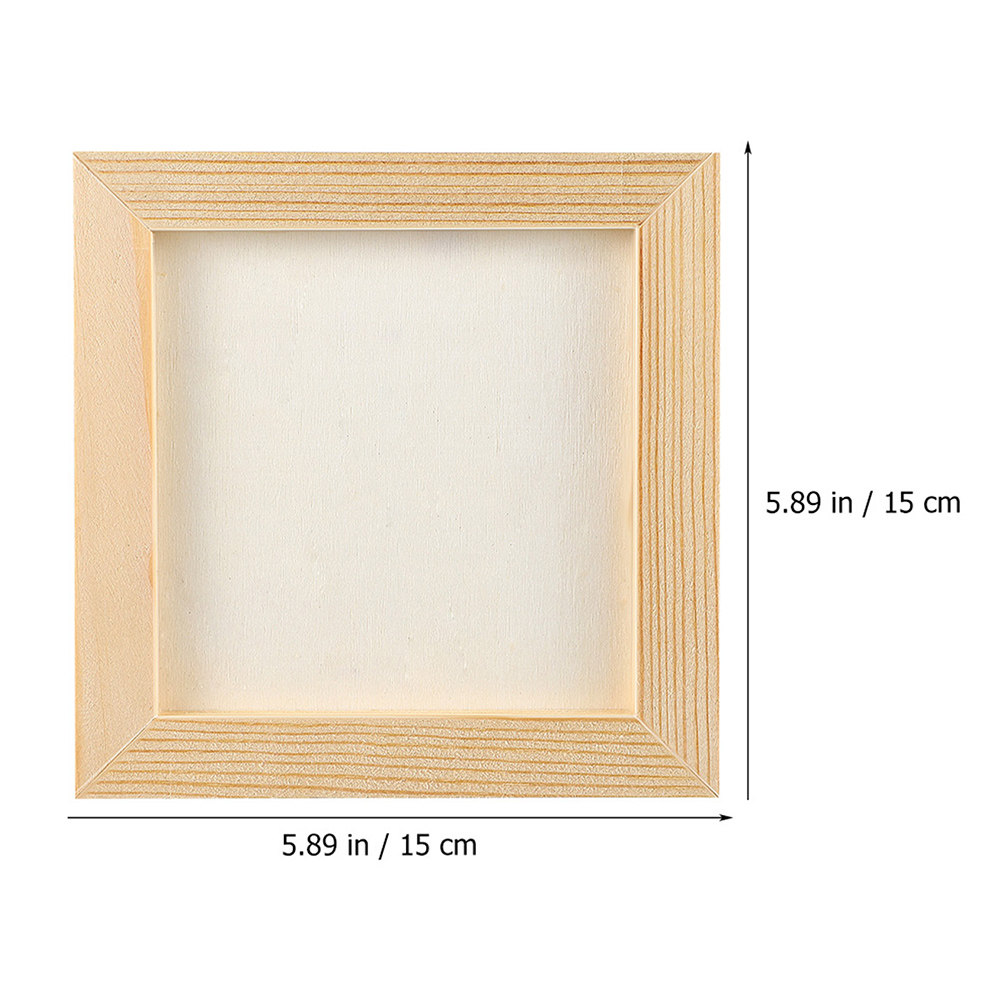 6Pcs Solid Wood DIY Blank Pict - Art And Craft For Nursery recension och pris