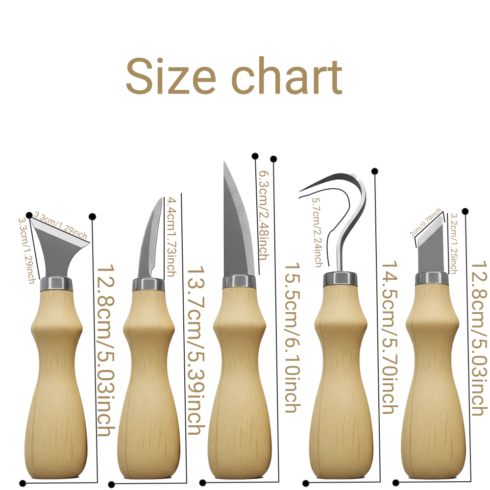 5PC Wood Carving Tools Set wit - Art Craft Kit recension och pris