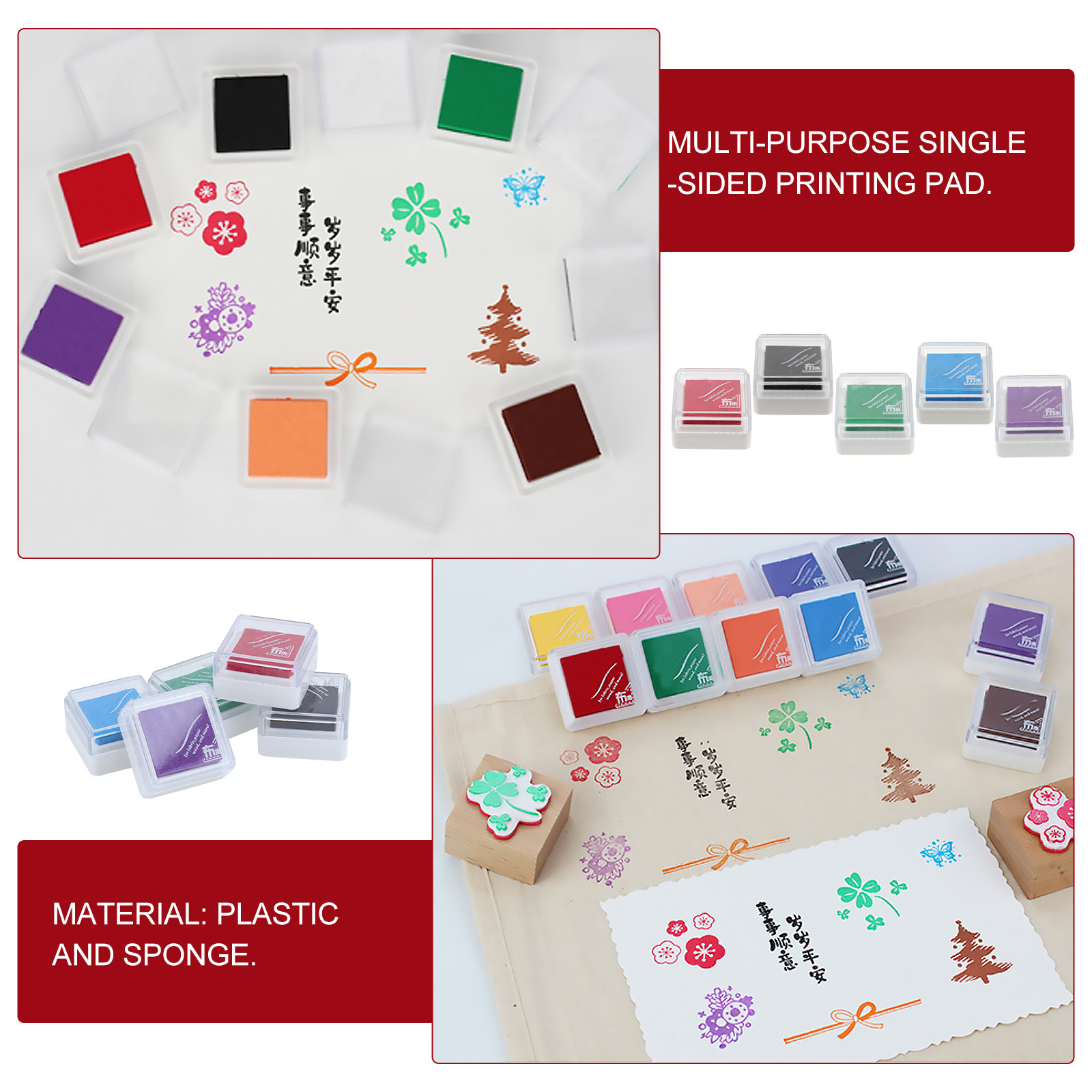 5Pcs Quick-Dry Ink Stamp Pads  - Art And Craft For Nursery recension och pris