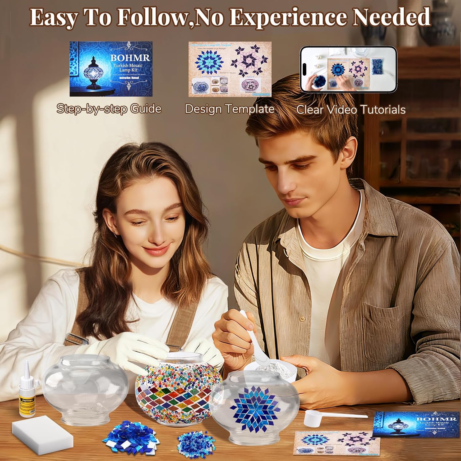 DIY 3 Globe Turkish Mosaic Lam - Art Craft Kit recension och pris