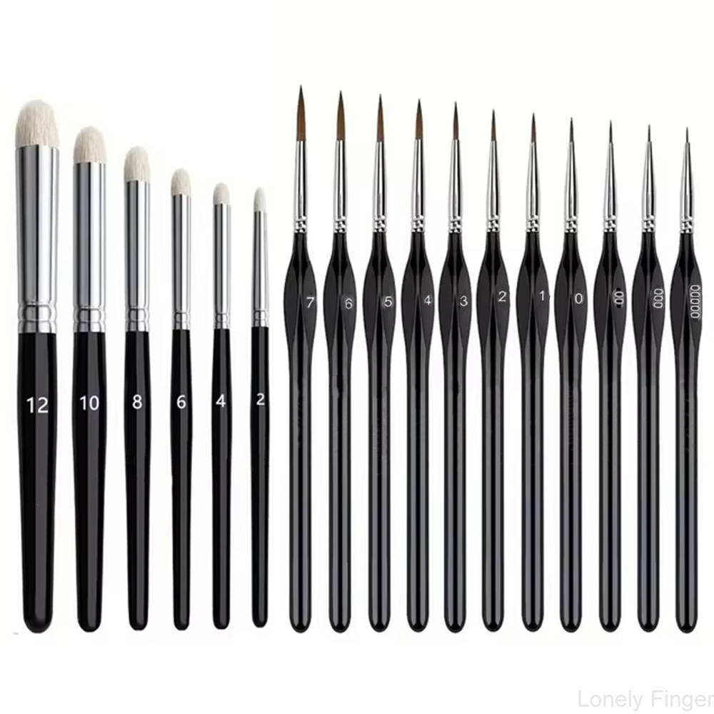 Miniature Dry Paint Brush Set, - Gouache Paint Set recension och pris