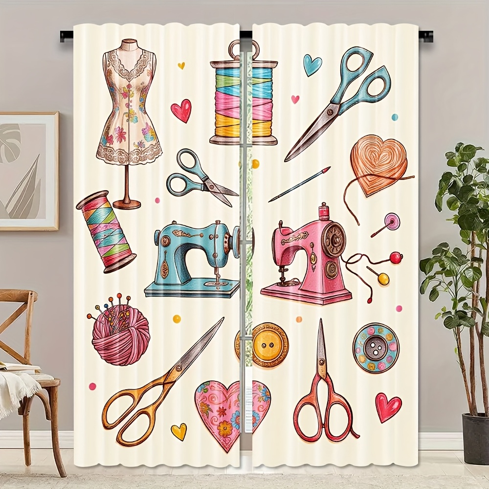 Sewing Craft Room Decor Curtai - Art And Craft For Nursery recension och pris