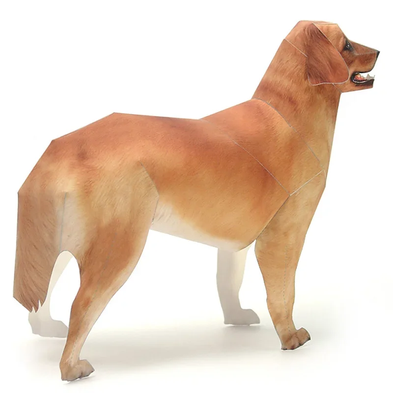 Golden Retriever Dog Paper Mod - Art Craft Cardboard recension och pris