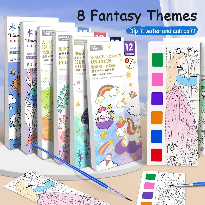 Portable Watercolor Book Set - - Gouache Paint Set recension och pris