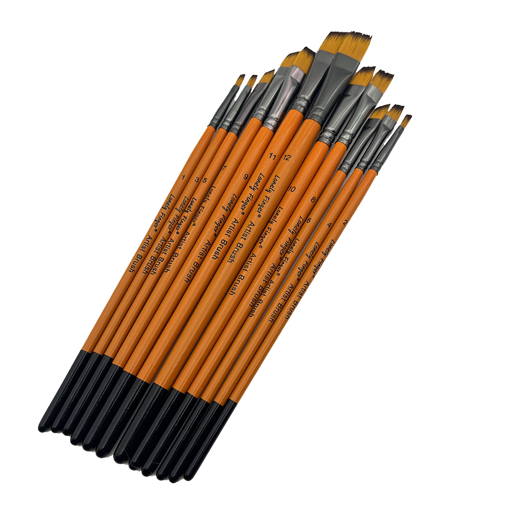 Angular Paint Brushes, 12Pcs O - Gouache Paint Set recension och pris